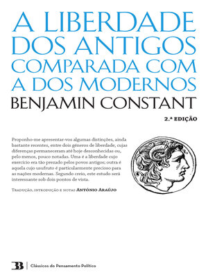 cover image of A Liberdade dos Antigos Comparada com a dos Modernos